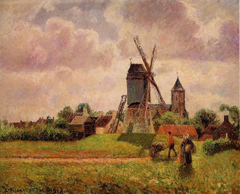 The Knocke Windmill, Belgium by Camille Pissarro — Oil Painting Reproduction