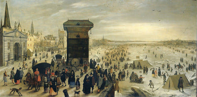 The Kranenhoofd on the Scheldt, Antwerp (Winter Pastime on the Scheldt in Antwerp) in kitchen