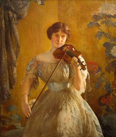 The Kreutzer Sonata (Violinist II) by Joseph DeCamp — Oil Painting Reproduction