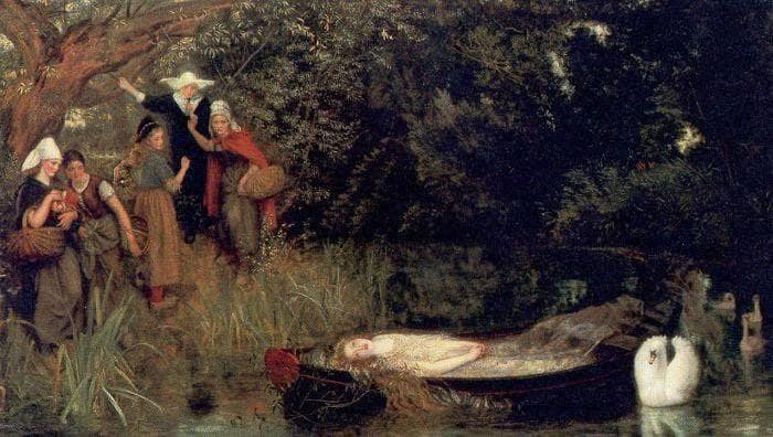 The Lady of Shalott by Arthur Hughes — Oil Painting Reproduction