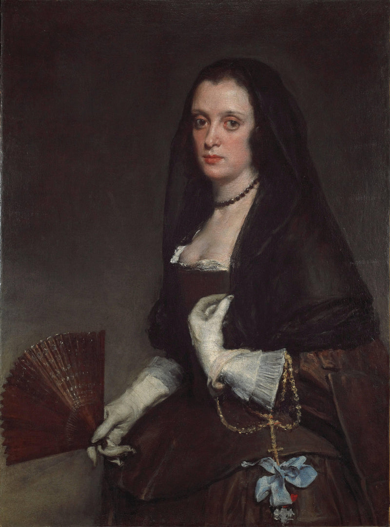 The Lady with a Fan by Diego Velazquez — Oil Painting Reproduction