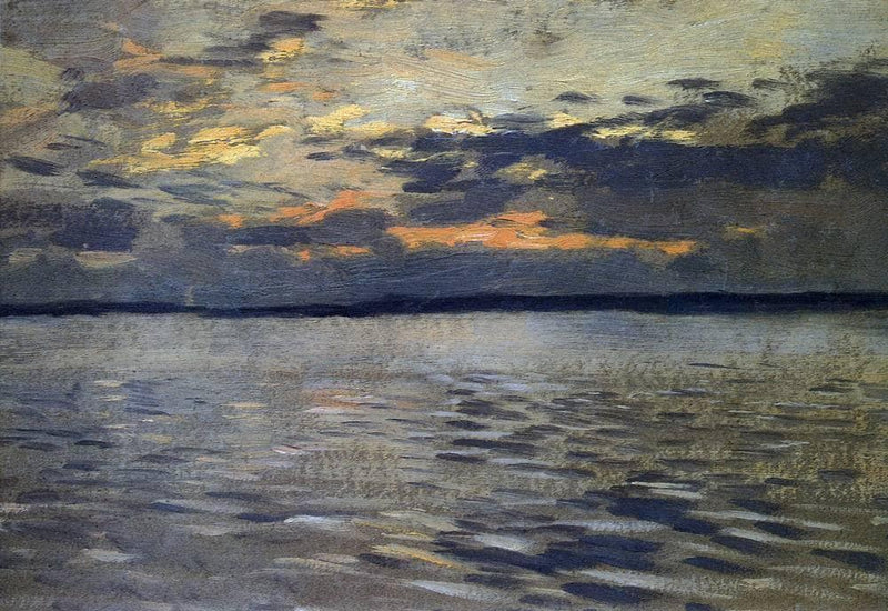 The Lake. Eventide. by Isaac Levitan — Oil Painting Reproduction
