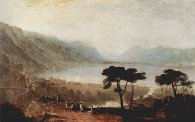 The Lake Geneva seen from Montreux in hallway