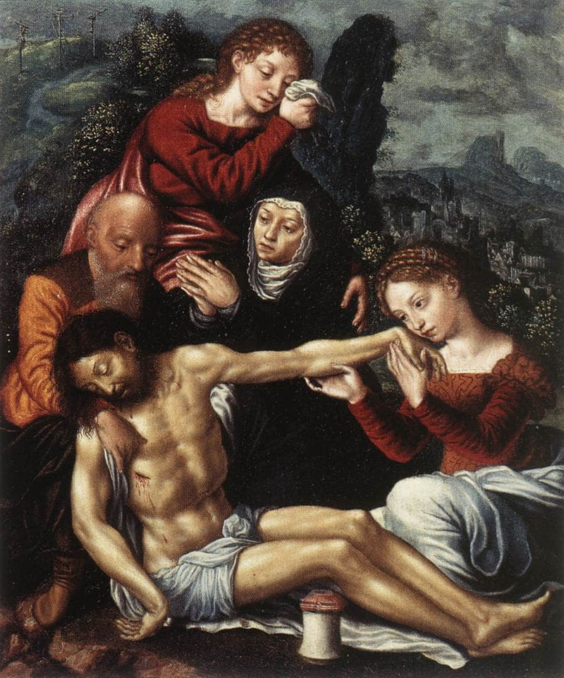The Lamentation of Christ by Jan van Hemessen — Oil Painting Reproduction
