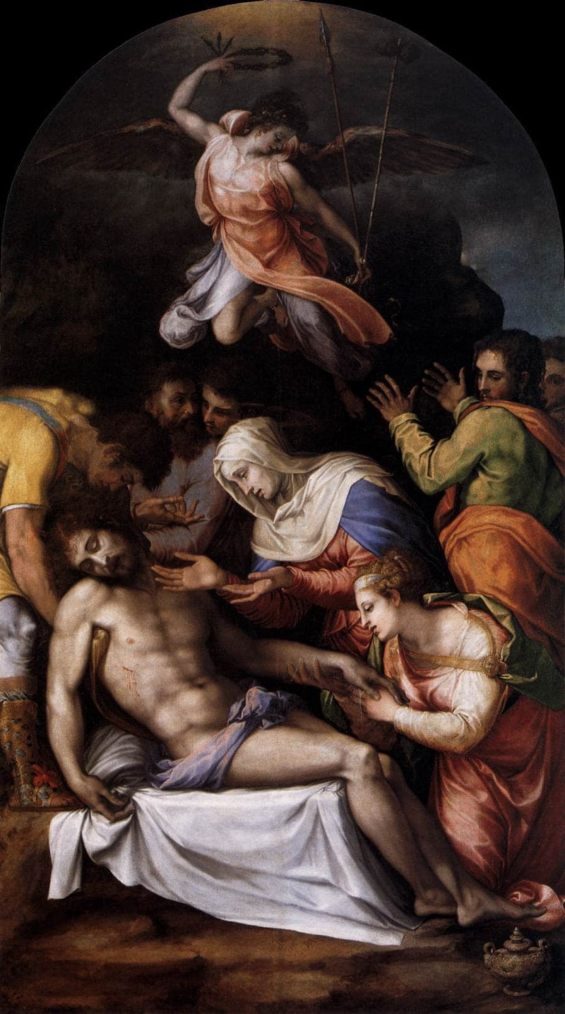 The Lamentation over the Dead Christ by Francesco de' Rossi (Francesco Salviati), "Cecchino" — Oil Painting Reproduction