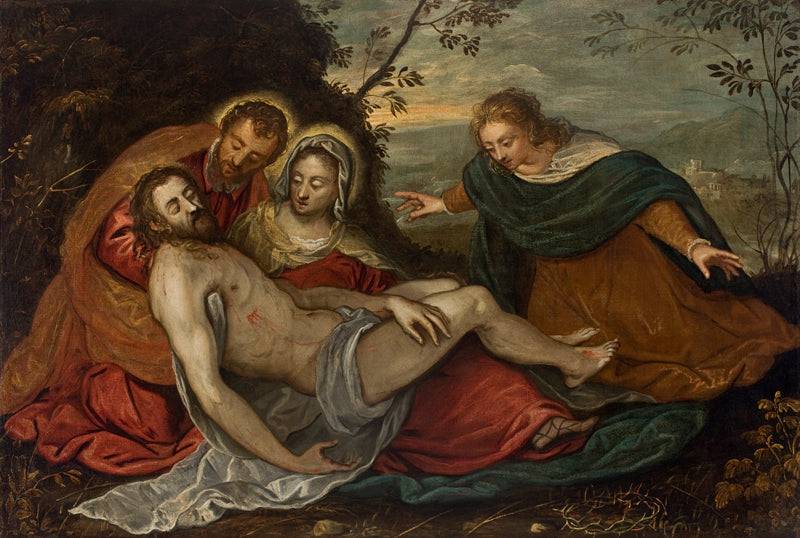The Lamentation over the Dead Christ (Pietà) by Tintoretto — Oil Painting Reproduction