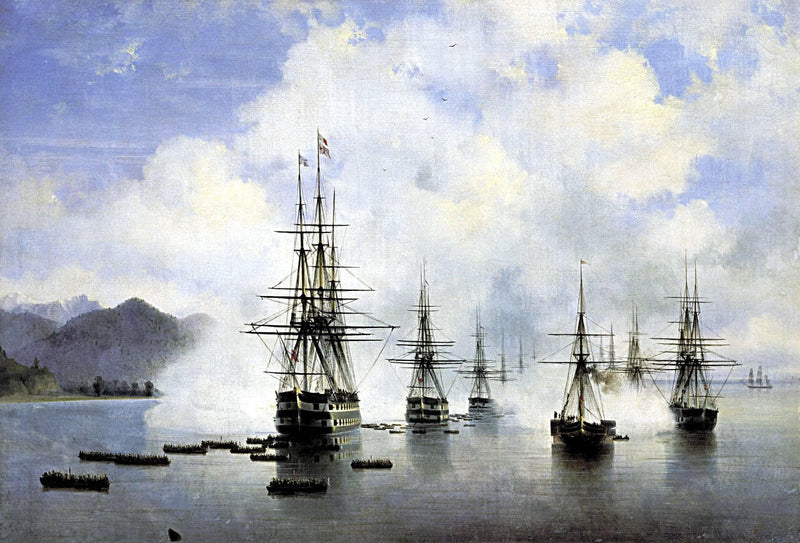 The Landing at Subashi by Ivan Aivazovsky — Oil Painting Reproduction