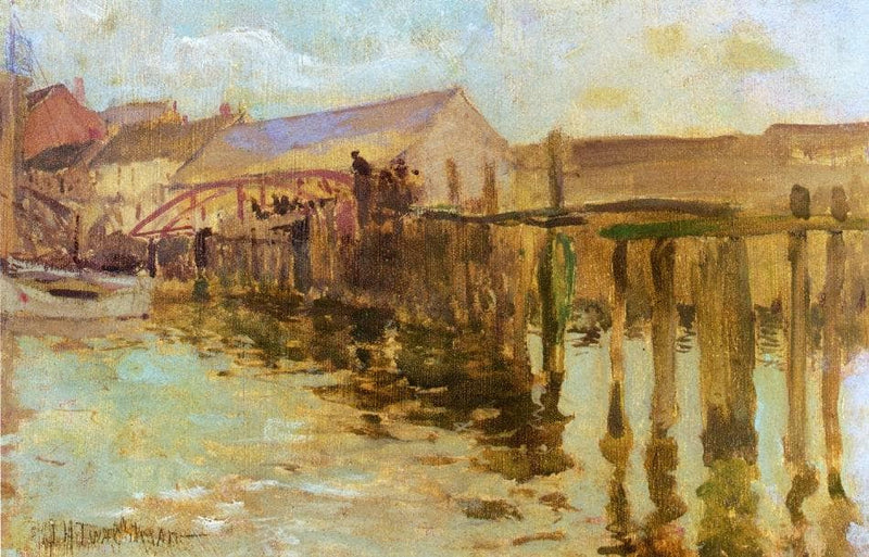 The Landing, Newport by John Henry Twachtman — Oil Painting Reproduction