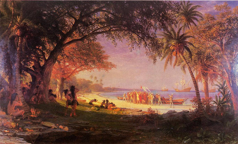 The Landing of Columbus by Albert Bierstadt — Oil Painting Reproduction