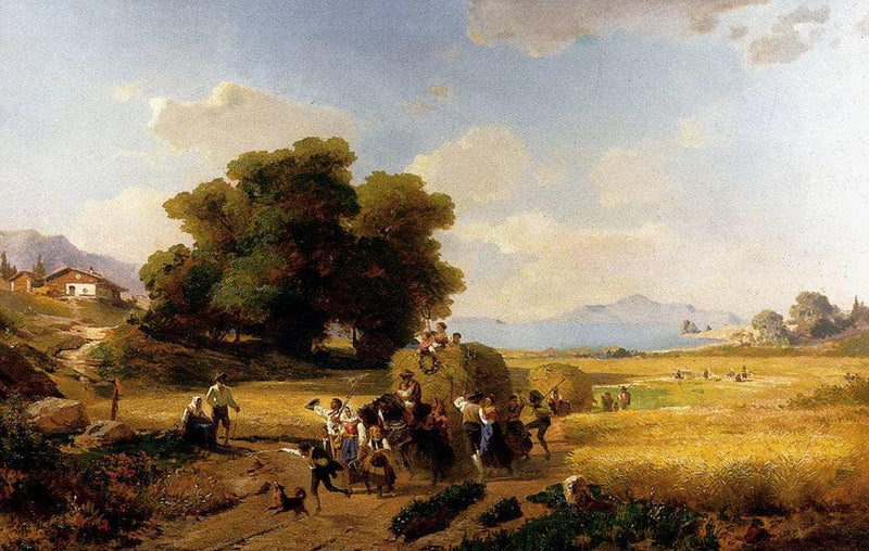 The Last Day Of The Harvest by Franz Richard Unterberger — Oil Painting Reproduction