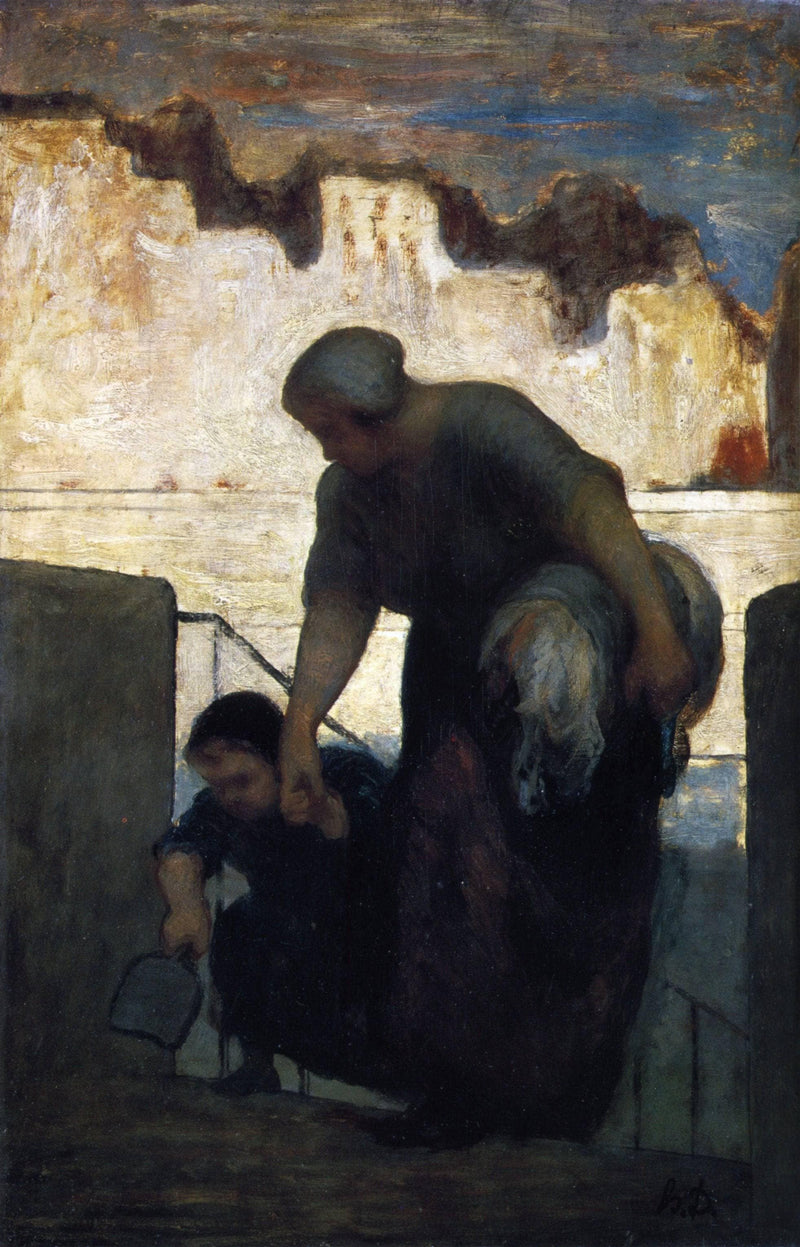 The Laundress by Honore Daumier — Oil Painting Reproduction