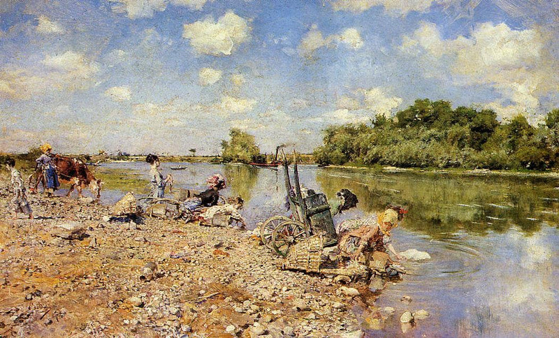The washerwomen by Giovanni Boldini — Oil Painting Reproduction