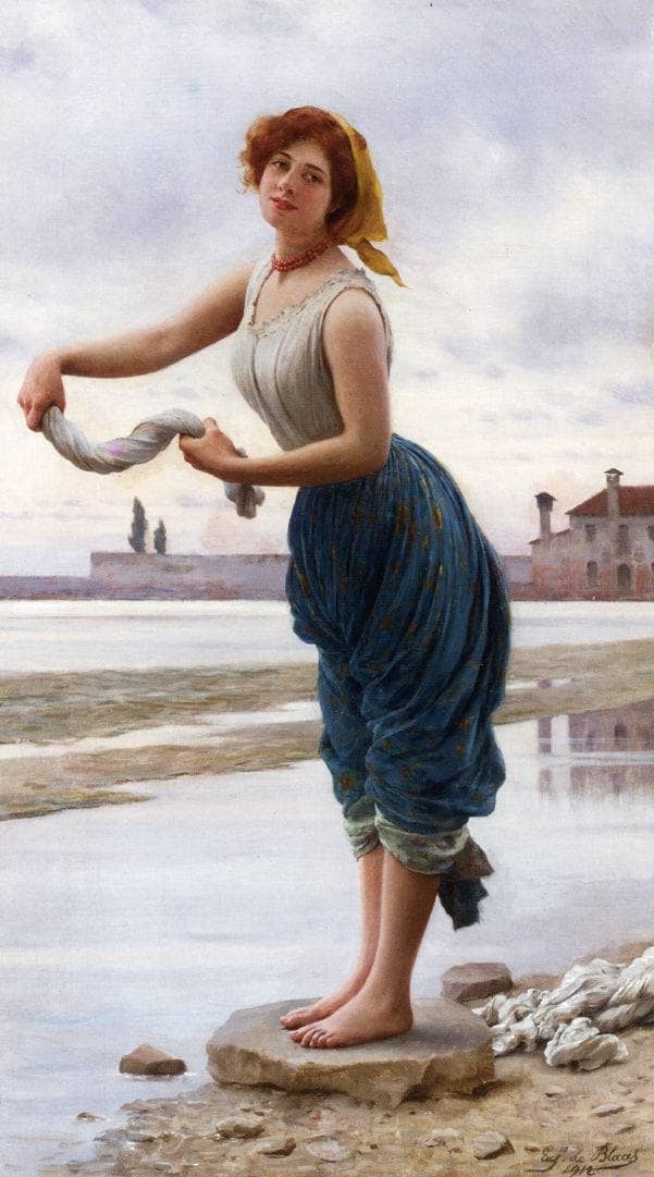 The Lavender by Eugene de Blaas — Oil Painting Reproduction