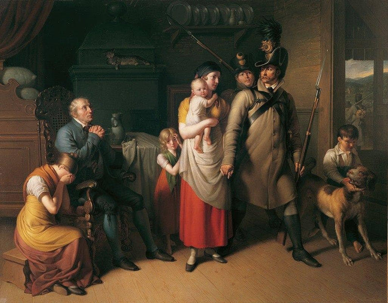 The Leave Taking of the Home Guardsman by Johann Peter Krafft — Oil Painting Reproduction