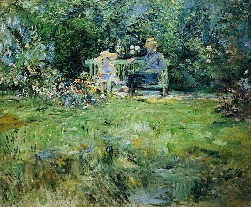 The Lesson in the Garden by Berthe Morisot — Oil Painting Reproduction