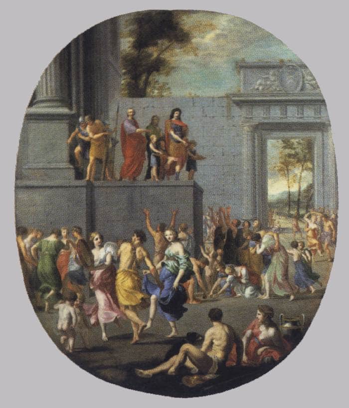 The Liberality of Louis XIII and Cardinal Richelieu by Jacques Stella, Oil Painting Reproduction