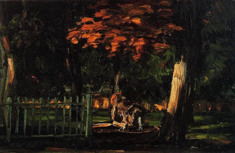 The Lion and the Basin at Jas de Bouffan by Paul Cezanne — Oil Painting Reproduction
