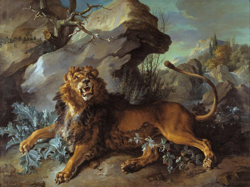 The Lion and the Fly by Jean-Baptiste Oudry — Oil Painting Reproduction