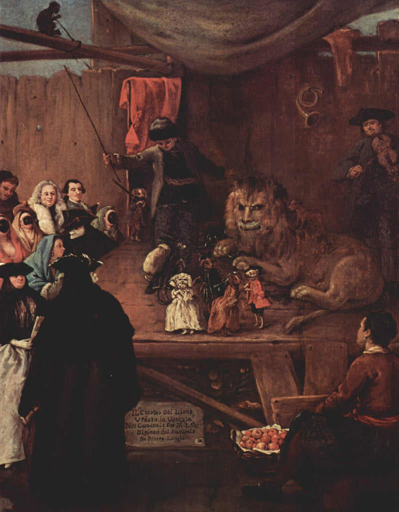 The Lion's Cage by Pietro Longhi — Oil Painting Reproduction