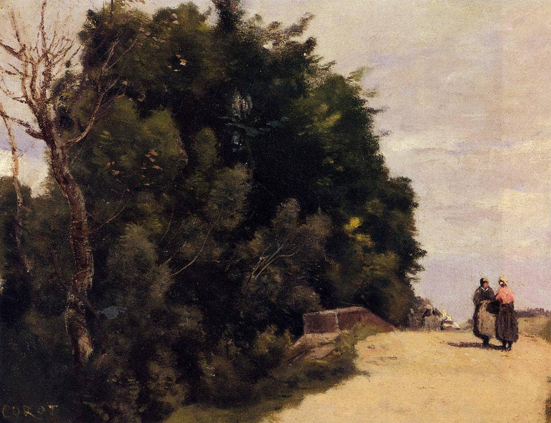 The Little Bridge at Mantes by Camille Corot — Oil Painting Reproduction