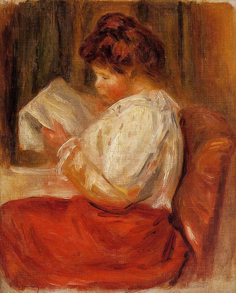 The Little Reader by Pierre-Auguste Renoir — Oil Painting Reproduction