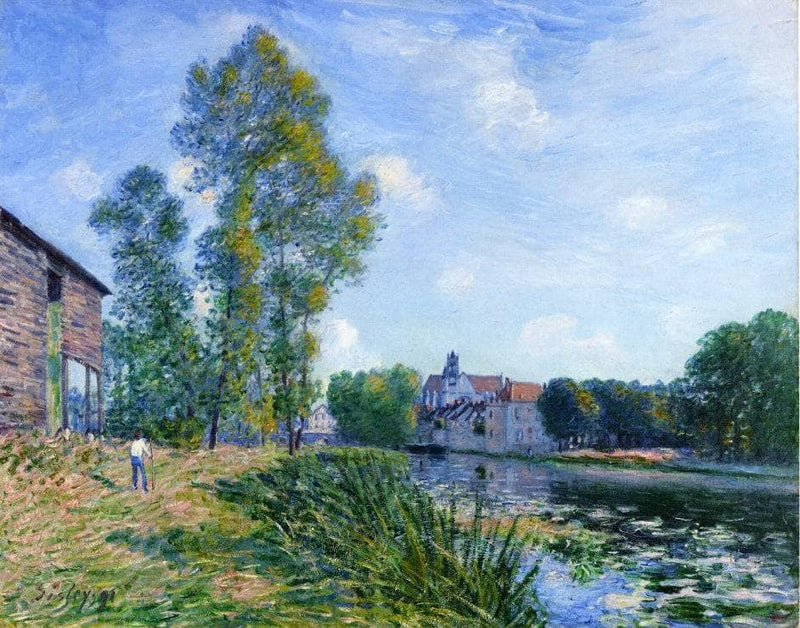 The Loing at Moret in Summer by Alfred Sisley — Oil Painting Reproduction