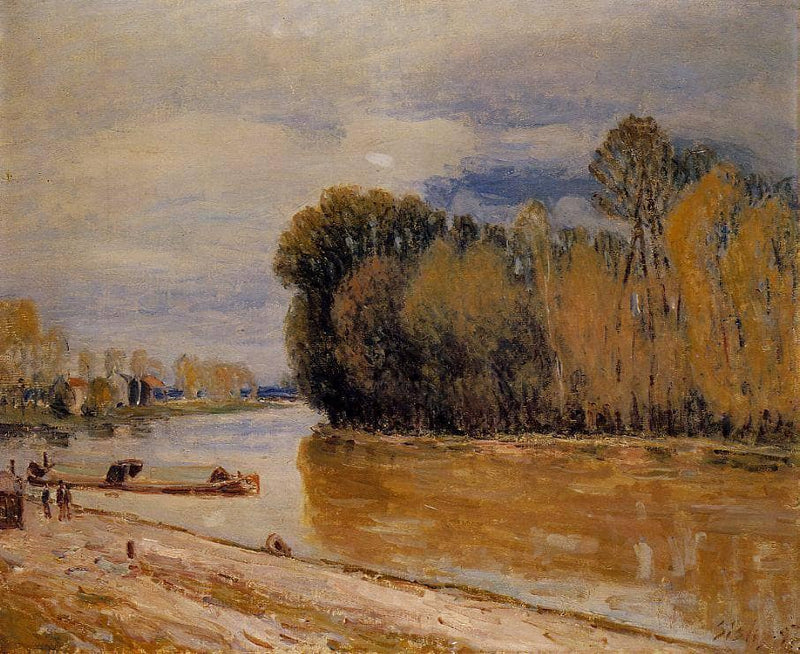 The Loing Canal by Alfred Sisley — Oil Painting Reproduction