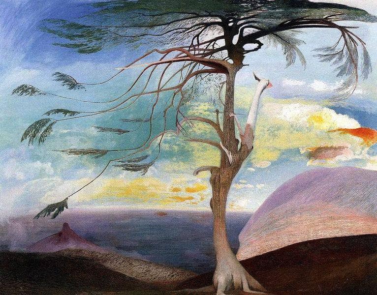 The Lonely Cedar by Tivadar Kosztka Csontvary — Oil Painting Reproduction