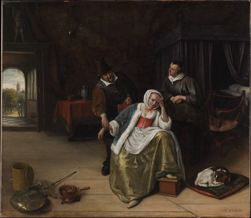 The Lovesick Maiden by Jan Steen — Oil Painting Reproduction