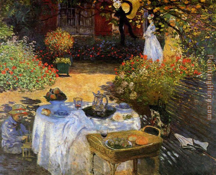 The Lunch: decorative panel by Claude Monet — Oil Painting Reproduction