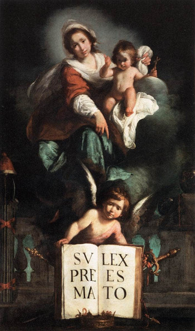 The Madonna of Justice in modern living room