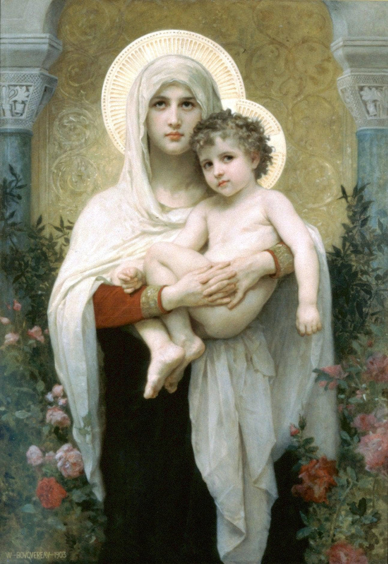 The Madonna of the Roses by William-Adolphe Bouguereau — Oil Painting Reproduction