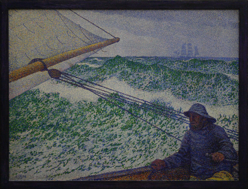 The Man at the Tiller by Theo van Rysselberghe — Oil Painting Reproduction