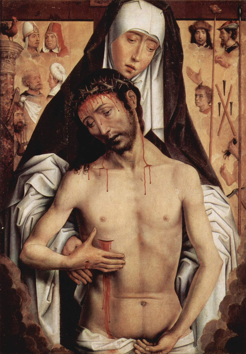 The Man of Sorrows in the Arms of the Virgin by Hans Memling — Oil Painting Reproduction