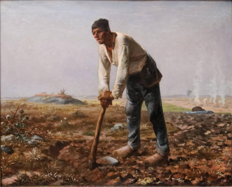 The Man with the Hoe by Jean-Francois Millet — Oil Painting Reproduction