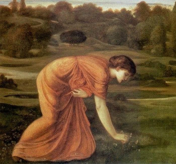 The March Marigold by Edward Burne-Jones — Oil Painting Reproduction