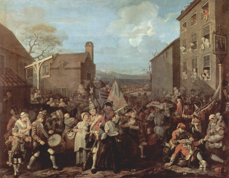 The March of the Guards to Finchley by William Hogarth — Oil Painting Reproduction