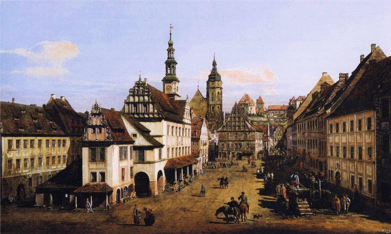 The Marketplace at Pirna by Bernardo Bellotto — Oil Painting Reproduction