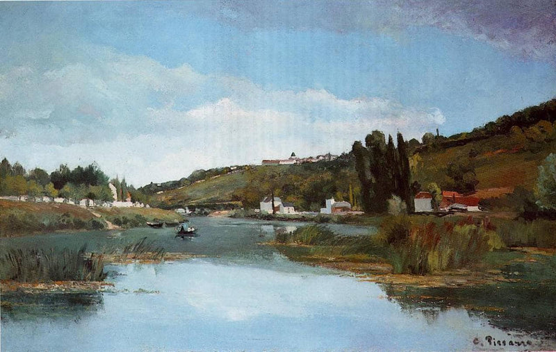 The Marne at Chennevieres by Camille Pissarro — Oil Painting Reproduction