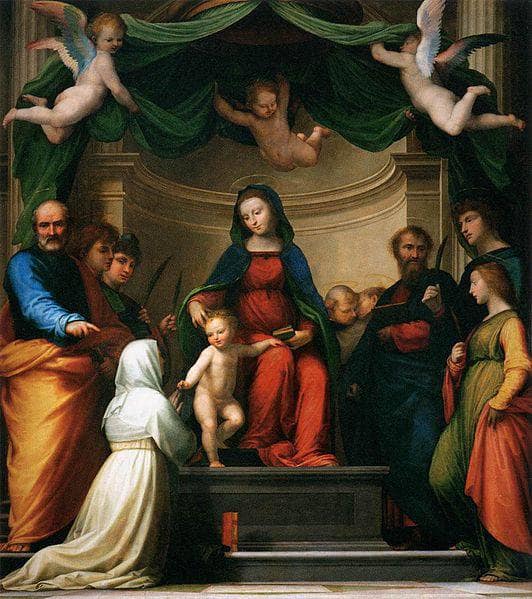 The Marriage of St Catherine of Siena by Fra Bartolomeo — Oil Painting Reproduction