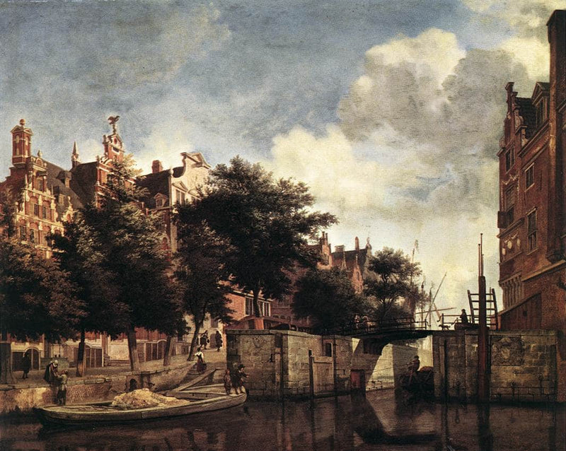The Martelaarsgracht in Amsterdam by Adriaen van de Velde — Oil Painting Reproduction
