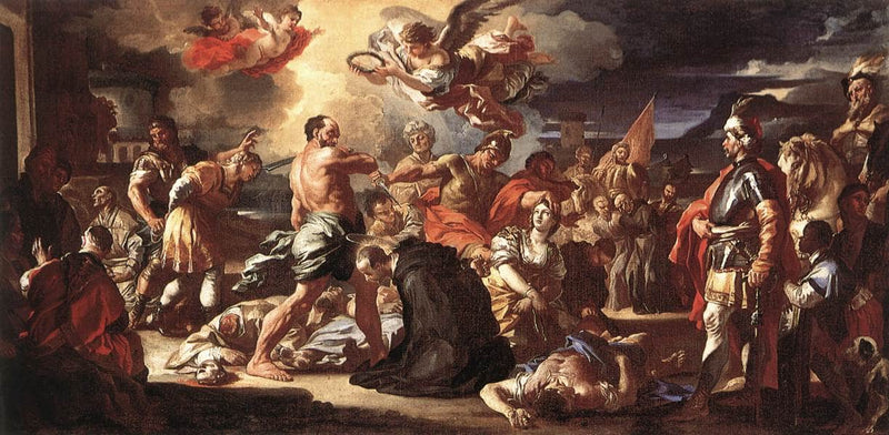 The Martyrdom of Sts Placidus and Flavia by Francesco Solimena, Oil Painting Reproduction