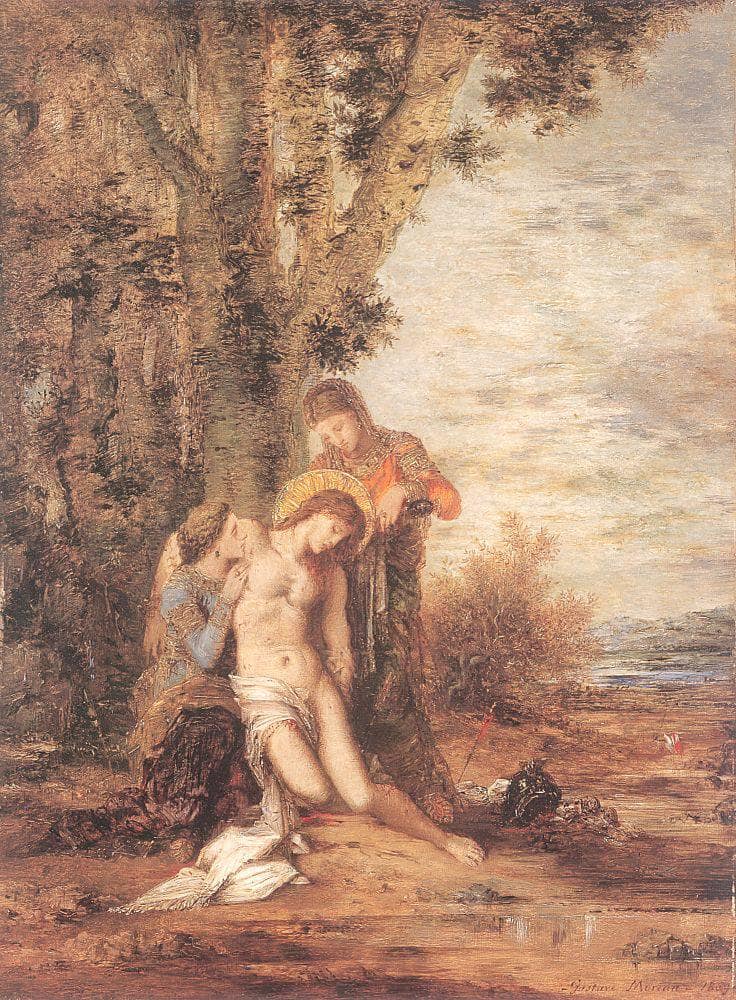 The Martyred St. Sebastian by Gustave Moreau — Oil Painting Reproduction