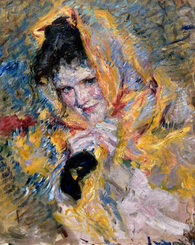 The mask. Woman from Burano in bedroom