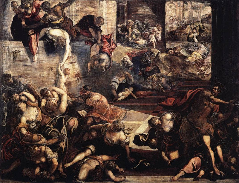 The Massacre of the Innocents by Tintoretto — Oil Painting Reproduction