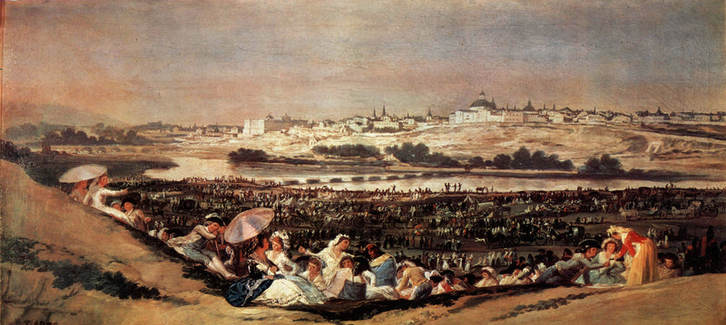 The Meadow of San Isidro on his Feast Day by Francisco Goya, Oil Painting Reproduction
