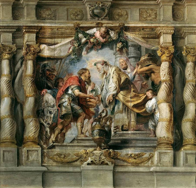 The Meeting of Abraham and Melchizedek in hallway