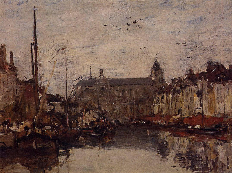 The Merchant Dock by Eugene Boudin — Oil Painting Reproduction