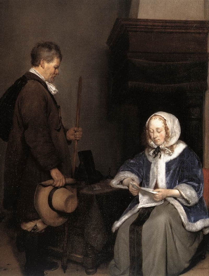 The Message by Gerard Terborch — Oil Painting Reproduction