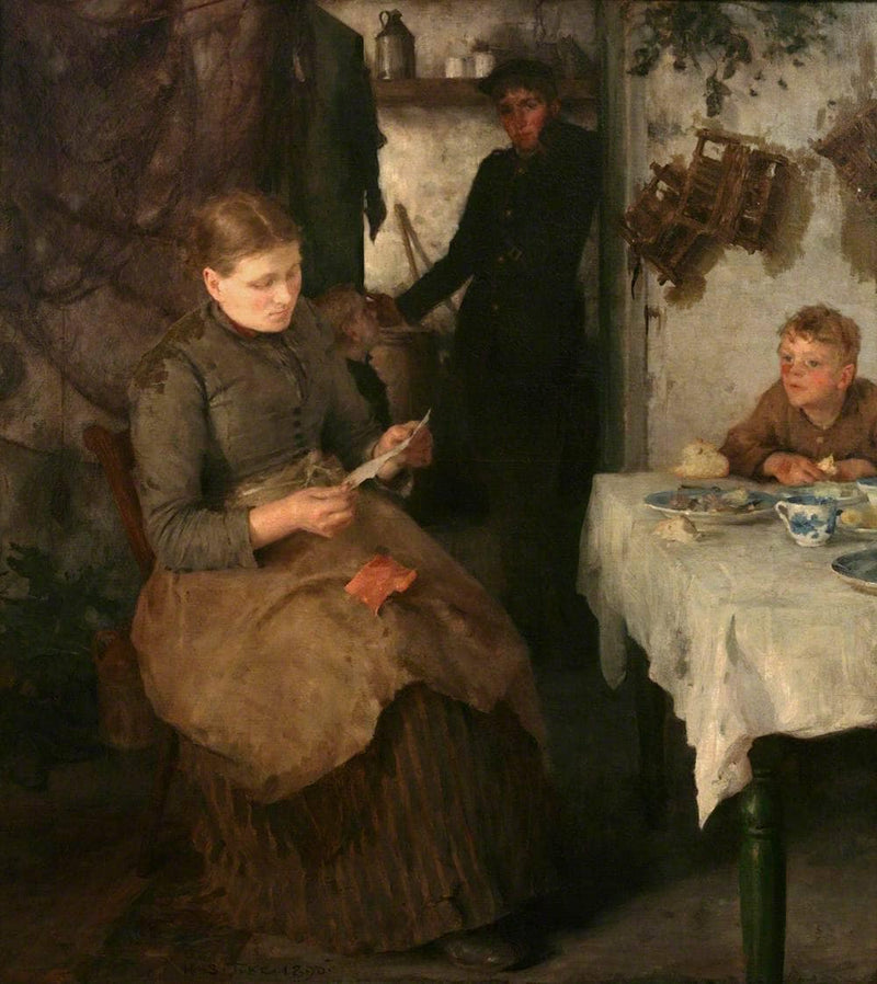 The Message by Henry Scott Tuke, Oil Painting Reproduction